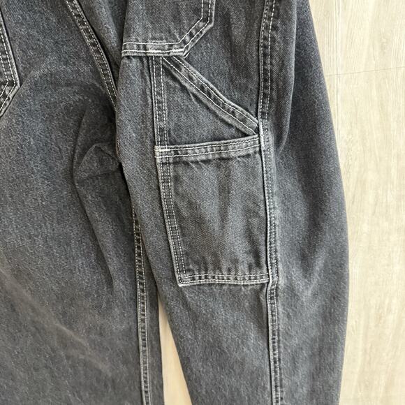 Levis Carpenter Jeans Mens 36x30** Faded Black Loose Baggy Grunge Raw Hem READ - Picture 9 of 16